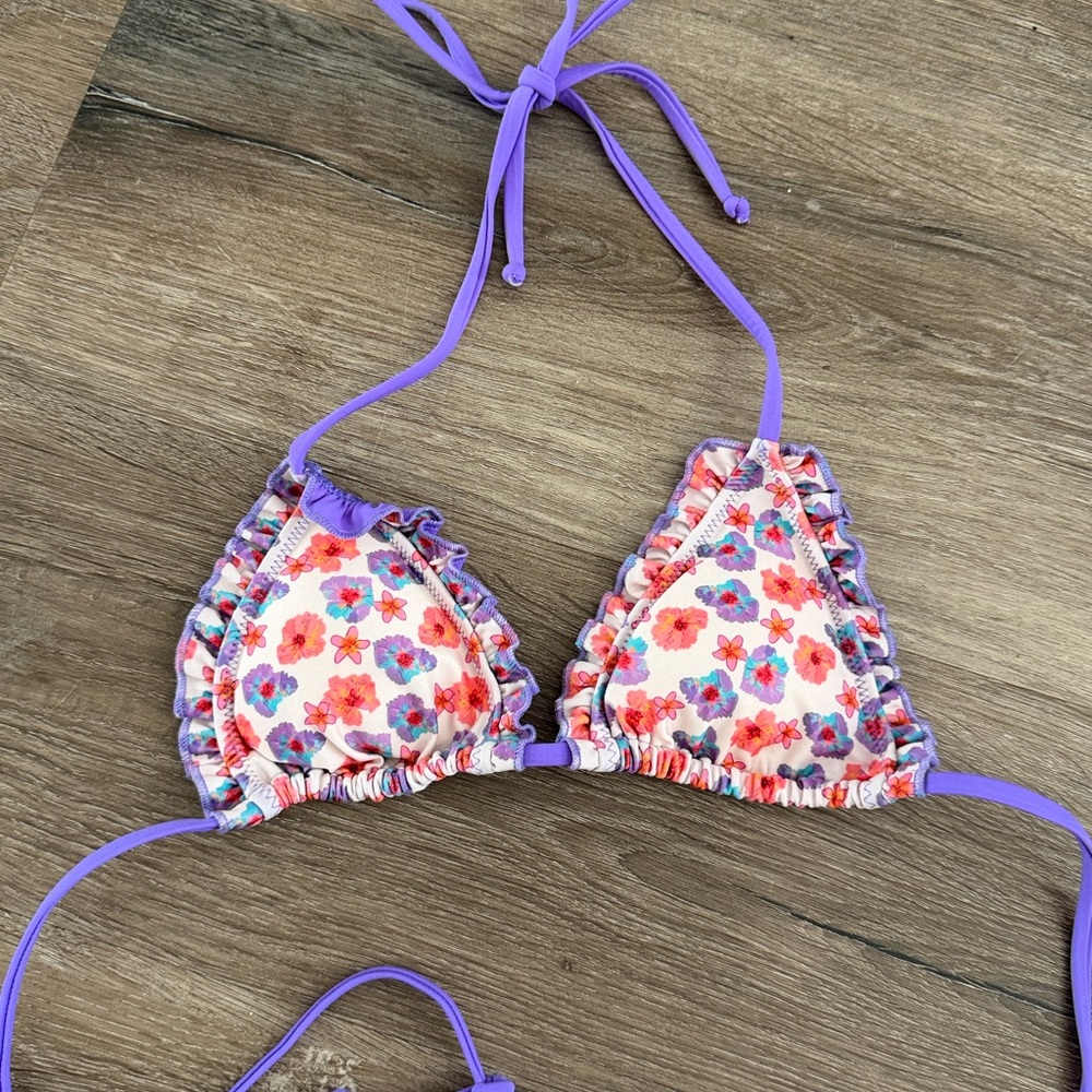 Strawberry Milk Mob Purple Floral Bikini - Picture 4 of 5